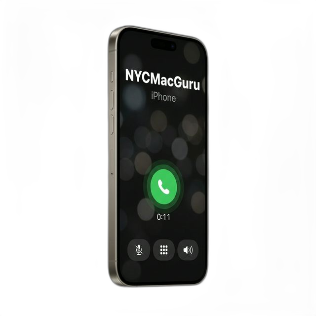 iPhone showing call to NYCMacGuru